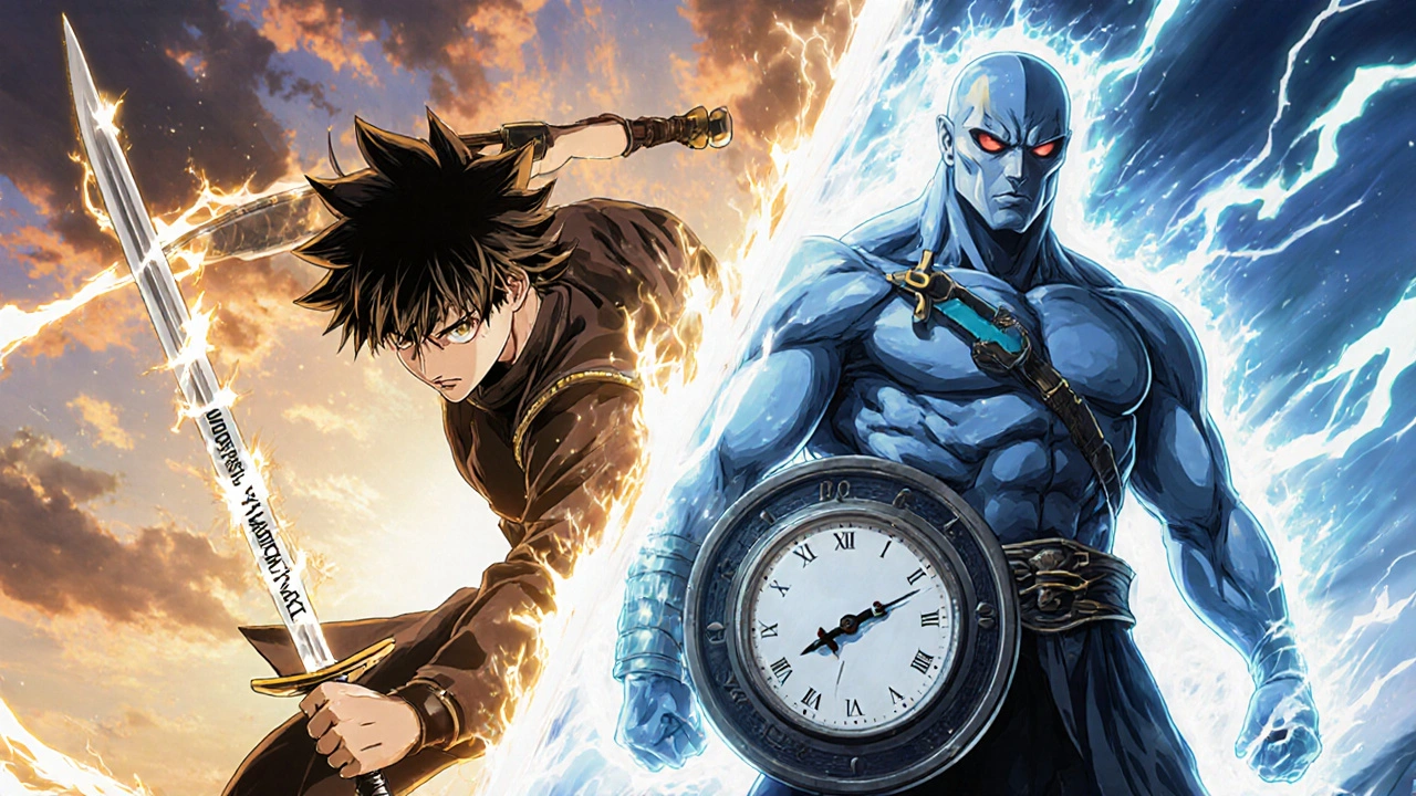 Two ED medication heroes battle—one swift like lightning, the other enduring like a full day.