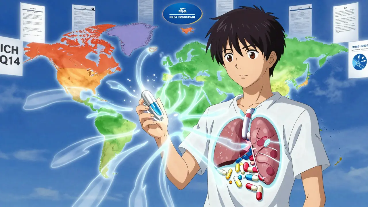 A patient is healed by a single combination pill that releases energy through their body, symbolizing improved treatment.