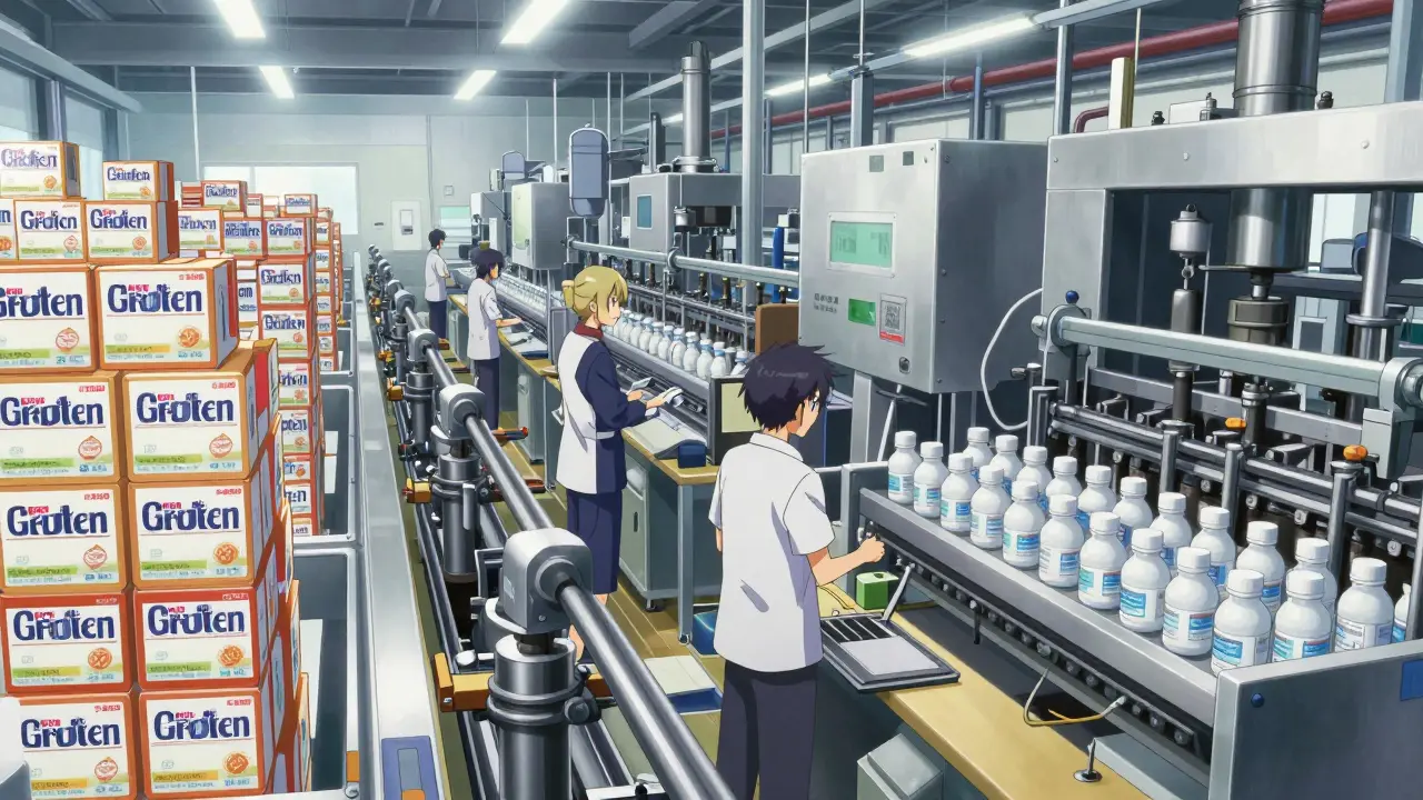 Factory production lines for brand/authorized generics versus regular generics.