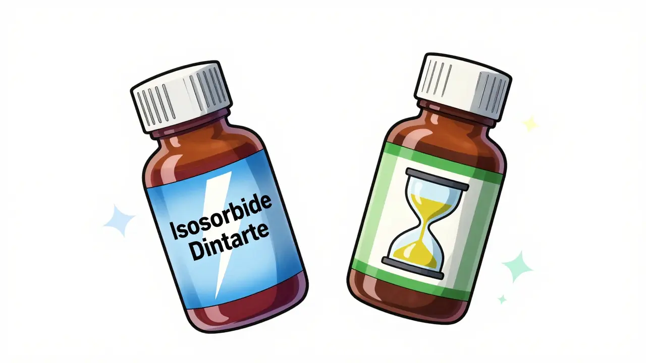 Two stylized medicine bottles representing different drug types
