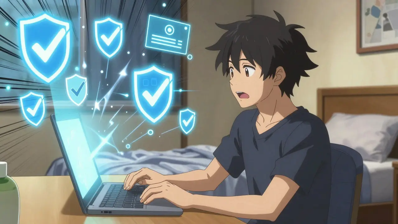 Man having a virtual medical consultation with glowing digital effects